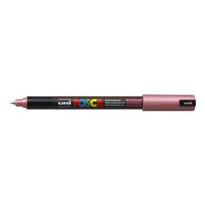 Afbeelding van uni ball Paint Marker op waterbasis Posca PC 1MR metaalrood 6 stuks