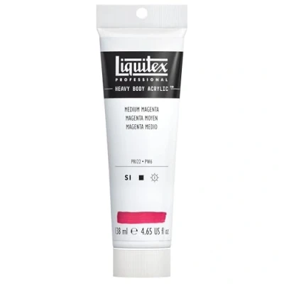 Afbeelding van Liquitex 1047500 Professional Heavy Body acrylverf in kunstenaarskwaliteit met uitstekende lichtechtheid en boterachtige consistentie, 138ml Medium Magenta