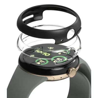 Afbeelding van Ringke Slim Compatibel met Google Pixel Watch 3 41mm Case, Lichtgewicht PC Protective Hoesje Anti kras Harde Frame Horloge Cover voor Clear/Matte Black