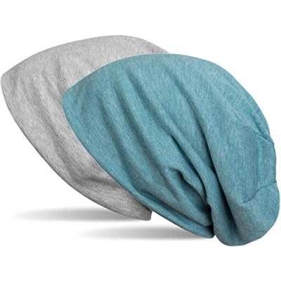 Afbeelding van styleBREAKER Beanie omkeerbare muts in effen kleuren, slouch cap, licht en zacht, longbeanie, unisex 04024115, kleur:Grijs gevlekt/blauw gevlekt