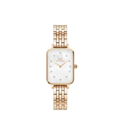 Afbeelding van Daniel Wellington Quadro Lumine 5 LINK MOP Horloge Rose goldcoloured, Maat: One Size, gold coloured