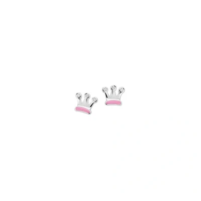 Afbeelding van Oorknoppen Kroon Zilver Gerhodineerd Glanzend 6 mm x