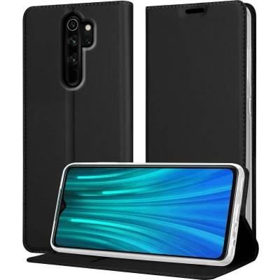 Afbeelding van Cadorabo Hoesje geschikt voor Xiaomi RedMi NOTE 8 PRO in CLASSY ZWART Beschermhoes met magnetische sluiting, standfunctie en kaartvakje Book Case Cover Etui