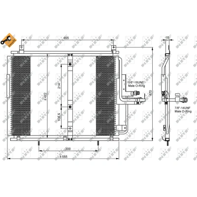 Afbeelding van Condensor, airconditioning NRF 35244