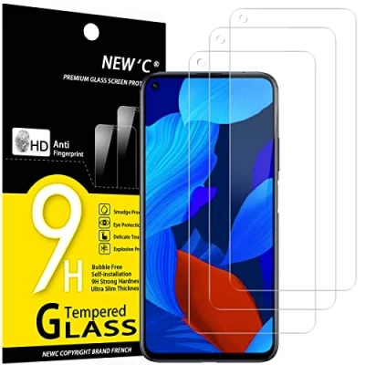 Afbeelding van NEW&#039;C 3 Stuks, Screen Protector voor Huawei Nova 5T, Gehard Glass Schermbeschermer Film 0.33 mm ultra transparant, resistent