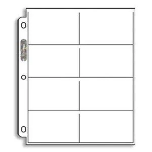 Afbeelding van 8 Pocket Pages Top Loading Clear Platinum (100 stuks)