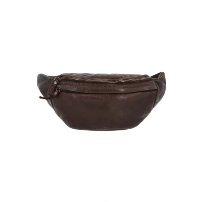 Afbeelding van Gusti Leder Spencer Heuptas Dunkelbraun rindsleder, Dames, Maat: One Size, rindsleder