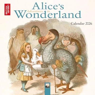 Afbeelding van British Library: Alice&#039;s Adventures in Wonderland Mini Wall Calendar 2026 (Art Calendar)