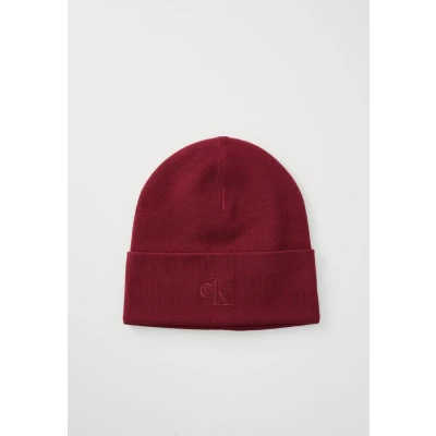 Afbeelding van Calvin Klein Monogram Embroidery Unisex Muts, Maat: One Size, Beet red