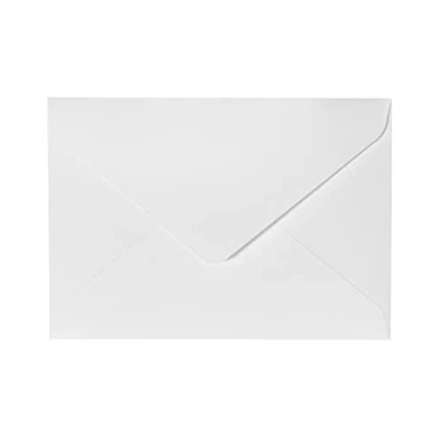 Afbeelding van enveloppen, 100 stuks, DIN C6,11,4 x 16,2 cm, 130 g/m² wenskaarten, uitnodiging, verjaardagskaarten, natte plakrand, puntflap (zuiver wit)
