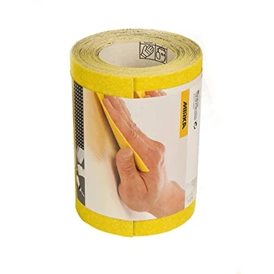 Afbeelding van Mirka Yellow Schuurpapier Schuurrol / 115mm x 5m P150 /schuren hardhout, zachthout, verf, plamuur, kunststof 1 rol