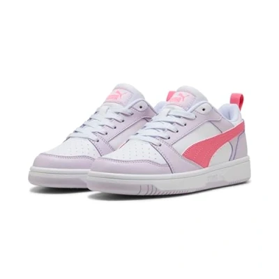 Afbeelding van PUMA Rebound V6 Lo Jr schoenen, Lilac Frost Magic Rose, Wit, maat 35, Magie Roos 35.5 EU