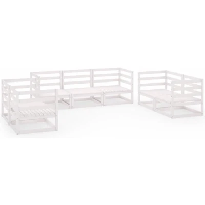 Afbeelding van vidaXL 7 delige Loungeset massief grenenhout wit