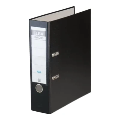 Afbeelding van Elba Ordner Rado brillant DIN A4 Rugbreedte: 80 mm Zwart 2 beugels 100022617