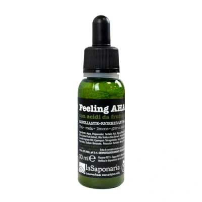 Afbeelding van La Saponaria AHA Peeling met Italiaanse fruitzuren peeling, regenererend en gladmakend, bevordert de vernieuwing van huid, 30 ml