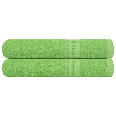 Afbeelding van vidaXL Saunahanddoeken 2 st 80x200 cm 360 g/mÂ² 100% katoen appelgroen