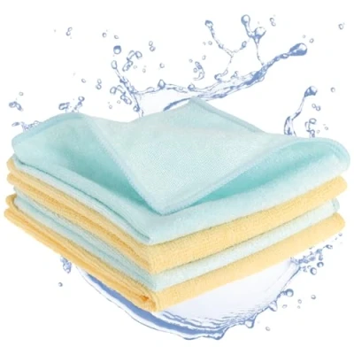 Afbeelding van Robin Goods® 4x microvezeldoek zachte droogdoek voor meubel en badkamerreiniging schoonmaakdoek het verwijderen van zeepresten stof huishoudelijk gebruik (Mix Set)