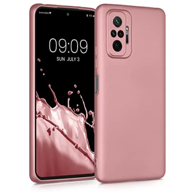 Afbeelding van kwmobile telefoonhoesje geschikt voor Xiaomi Redmi Note 10 Pro Hoesje smartphone Back cover in metallic roségoud