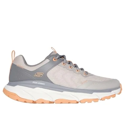 Afbeelding van Skechers Women&#039;s D&#039;LUX Journey Marigold, Bruin Synthetisch/Textiel/Natuurlijke Trim, 5.5 UK, Synthetisch Textiel Natuurlijke 38.5 EU