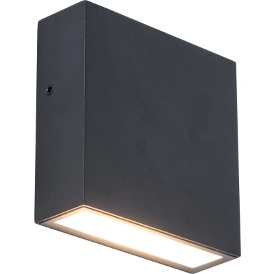 Afbeelding van LUTEC Gemini XF Wandlamp voor buiten LED Aluminium 3000K Mat Zwart