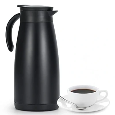 Afbeelding van Olerd Koffie thermische karaf 1,5 ml roestvrij staal/dubbelwandige vacuümfles, 12 uur warmtebehoud, liter thee , water en koffiedispenser