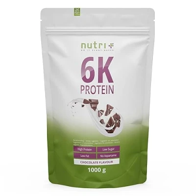 Afbeelding van PROTEINSHAKE CHOCOLATE 1kg VEGAN suikerarm eiwitpoeder met GGO vrij soja eiwitisolaat, amandeleiwit, zonnebloemeiwit Chocolade