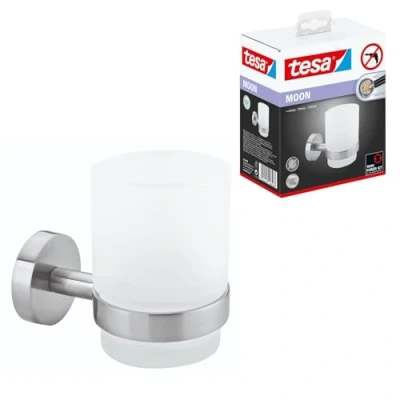 Afbeelding van tesa Moon bekerhouder, roestvrijstalen look