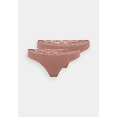 Afbeelding van ONLY Onlvicky Thong 2 PACK String cognac, Dames, Maat: XS/S, Cognac