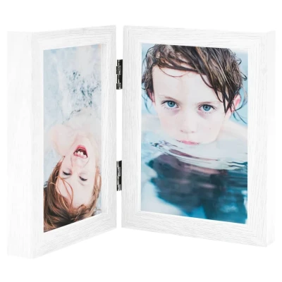 Afbeelding van vidaXL Fotolijst tweeluik 2x(10x15 cm) wit