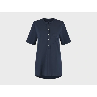 Afbeelding van Yumeko pyjama t shirt dames jersey midnight blauw s