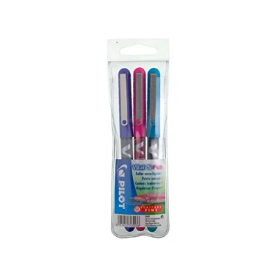 Afbeelding van Pilot V Ball 0,5 Vloeibare inktroller 3 stuks Turquoise/Roze/Paars Fijne punt