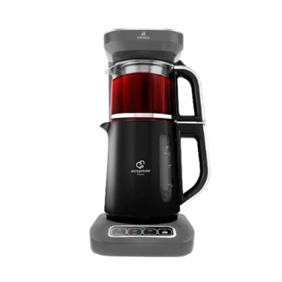 Afbeelding van KARACA Caysever Robotea Pro 4 in 1 Theemaker space Grey Sprekende Automatische waterkoker en filterkoffiezetapparaat, 2500 W, gray, theemaker, Turkse theepot, traditionele thee