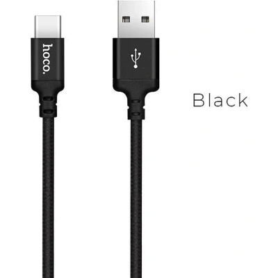 Afbeelding van Hoco USB kabel naar C zwart 2 m