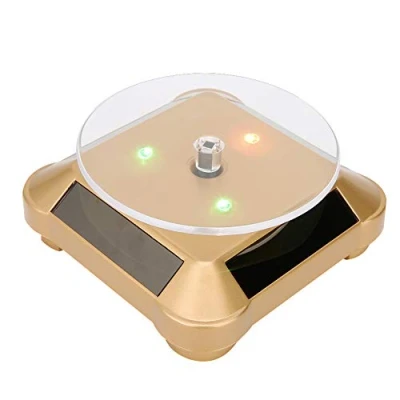 Afbeelding van Roterende Displaystandaard, Zonne displaystandaard Draaitafel 360 Standaard, op energie Aangedreven LED Elektrisch Gemotoriseerde Displaystandaard(#1)