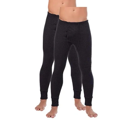 Afbeelding van BestSale247 Set van 2 thermische onderbroeken voor heren, lange thermo onderhemd, ski ondergoed, thermisch katoen, antraciet/2 stuks, 4XL