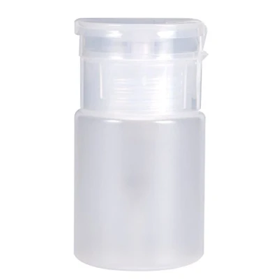 Afbeelding van fles voor nageldispenser, reinigingspomp, lege plastic vloeibare nagellakverwijderaar 60 ml (wit) transparante