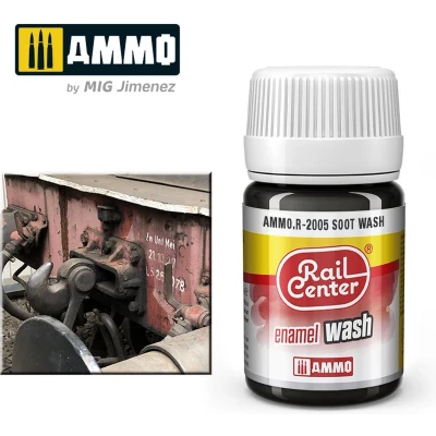 Afbeelding van AMMO MIG R2005 Rail Center Soot Enamel Wash 35 ml Effecten potje