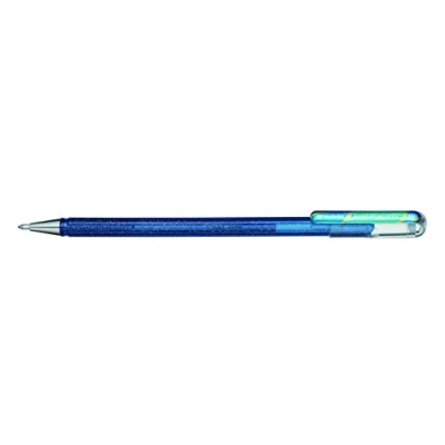 Afbeelding van Pentel K110 DCX Dual metallic Hybrid Gel Roller, Glitter Gel, 12 stuks, blauw/groen 2 verschillende kleureffecten op licht/donker papier blauw + groen