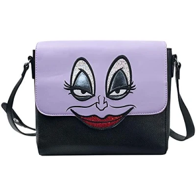 Afbeelding van Disney Ariel De Kleine Zeemeermin Schoudertas Ursula Croco Zwart/Paars