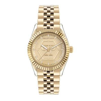 Afbeelding van Philipp Plein Date Superlative PW2BA0523 Horloge Staal Goudkleurig Ø 38 mm