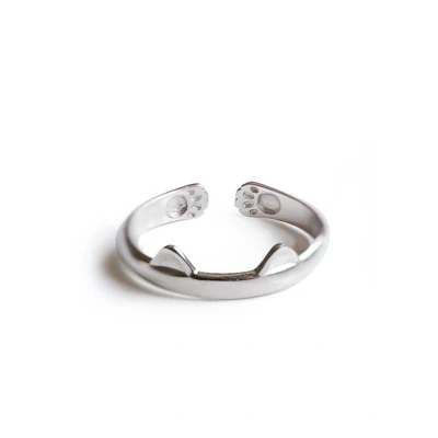 Afbeelding van MEOW Ring met kattenoortjes Zilver