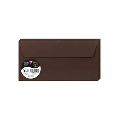 Afbeelding van Clairefontaine Ref 5235C Stuifmeel zelfklevende enveloppen (Pack van 20) DL formaat, 120gsm papier, printercompatibel, zuurvrij, strip voor gemakkelijke afdichting cacao