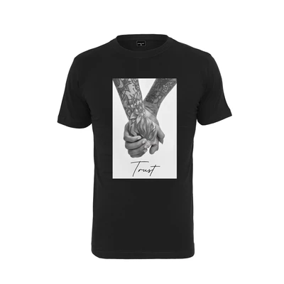 Afbeelding van Mister Tee Trust Tshirt print, Heren, Maat: Large, Black
