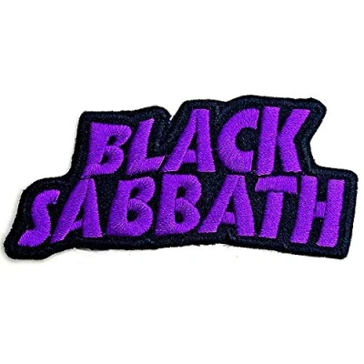 Afbeelding van Black Sabbath Patch Cut Out Wavy Logo Paars/Zwart