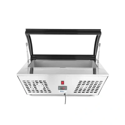 Afbeelding van Hendi Opzet saladevitrine 67L, RVS, 61,2(b)x76,7(d)x32,8(h)cm, 4x GN 1/3, 233672