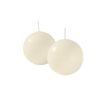 Afbeelding van CERIA DI GIORGIO risthø kaarsen bollen, was, ivoor, 8 x cm, 4 stuks