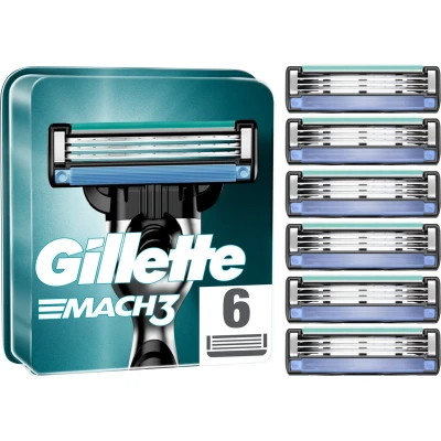 Afbeelding van Gillette Mach3 Scheermesjes Voor Mannen, 6 Navulmesjes
