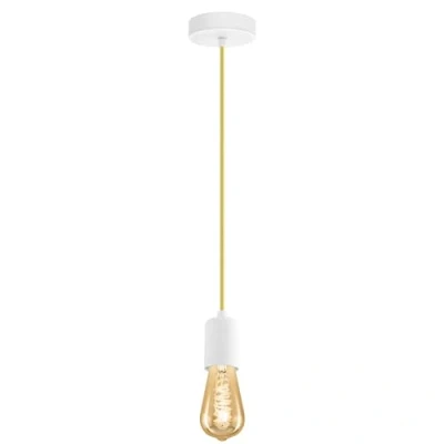 Afbeelding van EGLO hanglamp Yorth, eettafel, staal in wit, E27 fitting