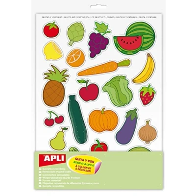 Afbeelding van APLI Kids 11451 Thema Gomets Groenten en 12 Bladeren