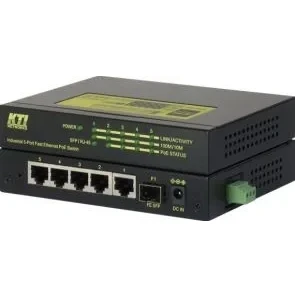 Afbeelding van KTI Networks KSD 541 HP Fast Ethernet Switch Unmanaged PoE+ 4x 10/100 Mbps 1x combo RJ 45/SFP 45